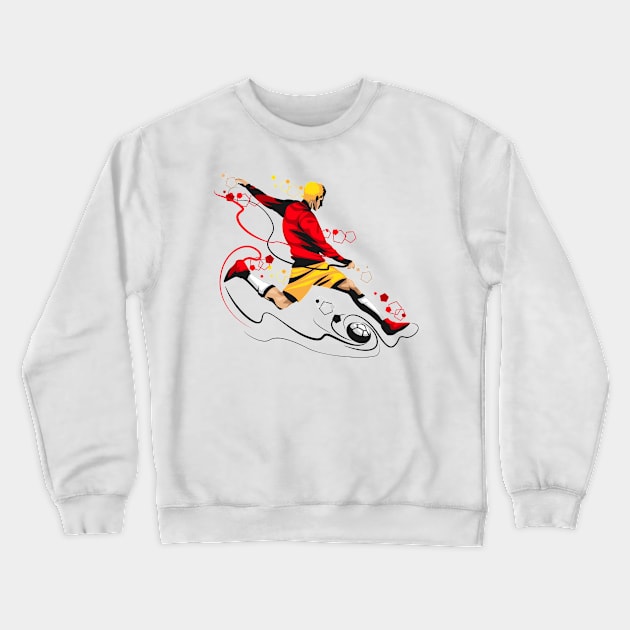 Soccer Player Crewneck Sweatshirt by Mako Design 